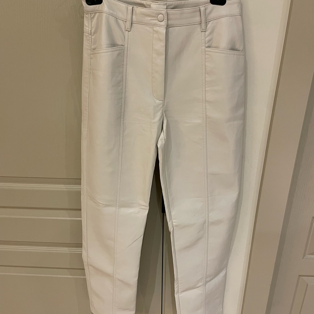 Aritizia Off White Leather Pants